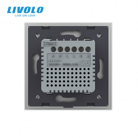 Цифровой сенсорный термостат Livolo серый (VL-C7-FCA-2IPS72)