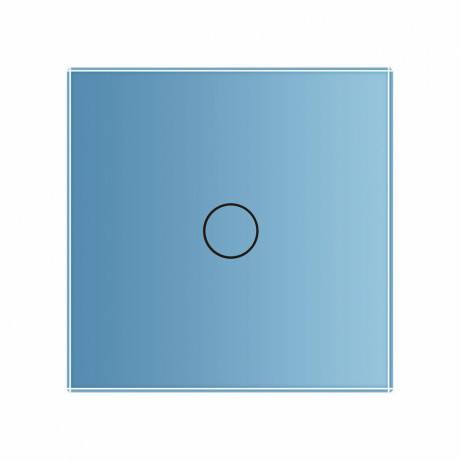 Сенсорная панель для выключателя 1 сенсор (1) Livolo голубой стекло (C7-C1-19)