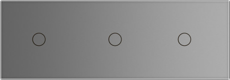 Сенсорная панель для выключателя 3 сенсора (1-1-1) Livolo серый стекло (VL-P701/01/01-6I)
