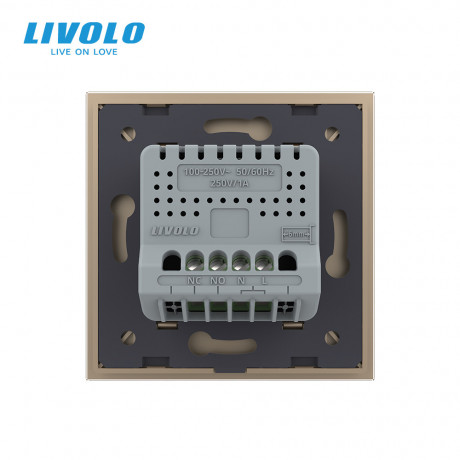 Электрическая розетка с портом USB-C Livolo золотой (VL-C7CTF16A.UC18W-2AP)