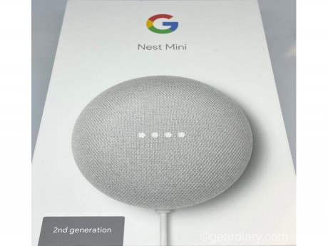 Голосовий асистент Google Nest Mini. Світло-сірий