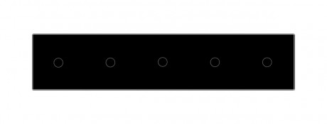 Сенсорный радиоуправляемый выключатель 5 каналов (1-1-1-1-1) Livolo черный стекло (VL-C705R-12)