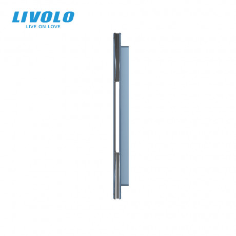 Сенсорная панель выключателя Livolo 8 каналов (2-2-2-2) голубой стекло (VL-C7-C2/C2/C2/C2-19)