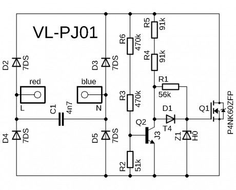 LED адаптер байпас конденсатор Livolo (VL-PJ01)