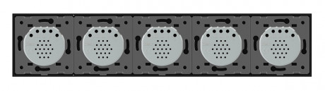Сенсорный выключатель 10 сенсоров (2-2-2-2-2) Livolo черный стекло (VL-C710-12)