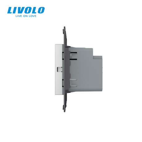 Механизм сенсорный проходной выключатель Sense 2 сенсора Livolo серый (782000415)