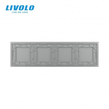 Сенсорная панель для выключателя Х сенсоров (Х-Х-Х-Х) Livolo серый стекло (C7-CХ/CХ/CХ/CХ-15)