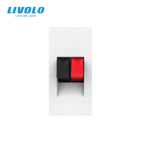 Механизм розетка Hi-Fi аудио Livolo белый (VL-FCSD-1WPS01)