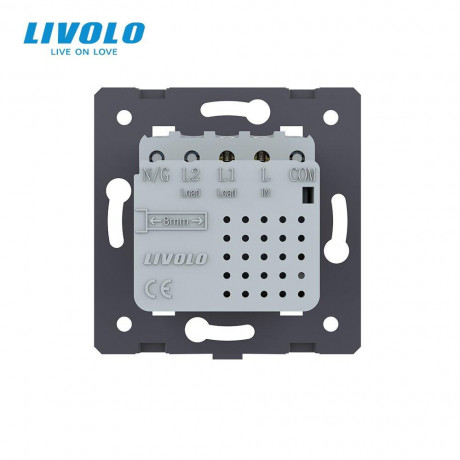 Механизм сенсорный проходной радиоуправляемый выключатель Sense 1 сенсор Livolo золото (782100313)