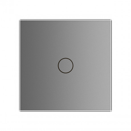 Сенсорная кнопка 1 сенсор Сухой контакт Livolo серый стекло (VL-C701IH-15)