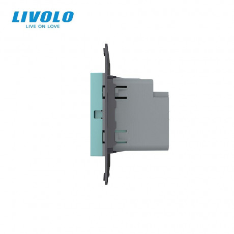 Механизм сенсорный проходной радиоуправляемый выключатель Sense 1 сенсор Livolo зеленый (782100318)
