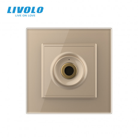 Бесконтактный выключатель 1 сенсор золотой Sense Livolo (VL-C7FCU1-2AP)