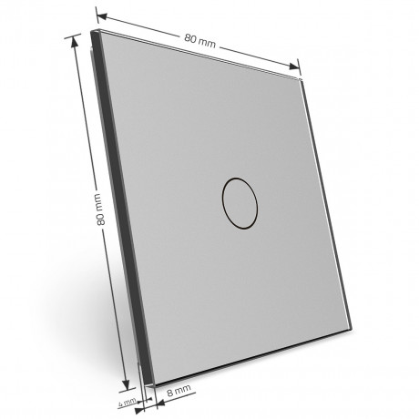 Сенсорная панель для выключателя 1 сенсор (1) Livolo серый стекло (VL-P701-2I)