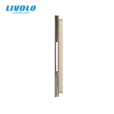 Сенсорная панель для выключателя Х сенсоров (Х-Х-Х-Х-Х) Livolo золото стекло (C7-CХ/CХ/CХ/CХ/CХ-13)
