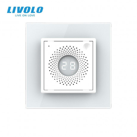 Умный датчик температуры и влажности ZigBee термометр гигрометр Livolo белый (VL-FCEZ-2WP-11)