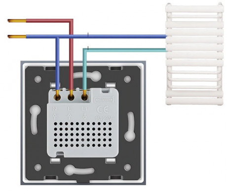 Терморегулятор сенсорный Livolo для водяных систем отопления цвет серый (VL-C701TM-15)