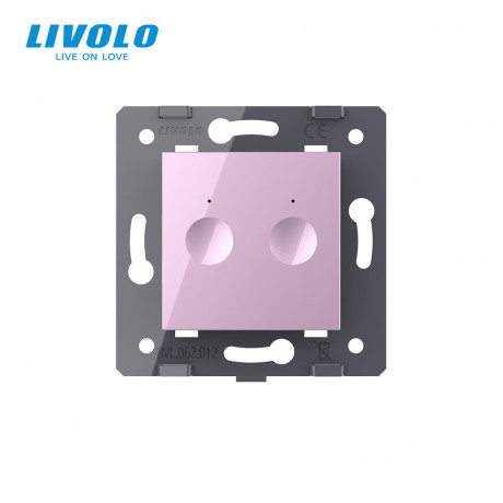 Механизм сенсорный безшумный выключатель Livolo Sense 2 канала розовый (782000217Q)