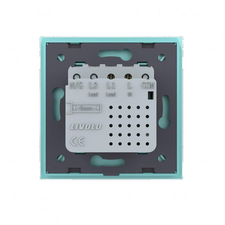Сенсорный выключатель Sense 1 сенсор Livolo зеленый (722000118)