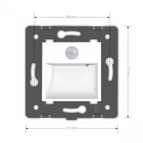 Механизм светильник для лестниц подсветка пола с датчиком движения Livolo белый (VL-FCL-2WP)