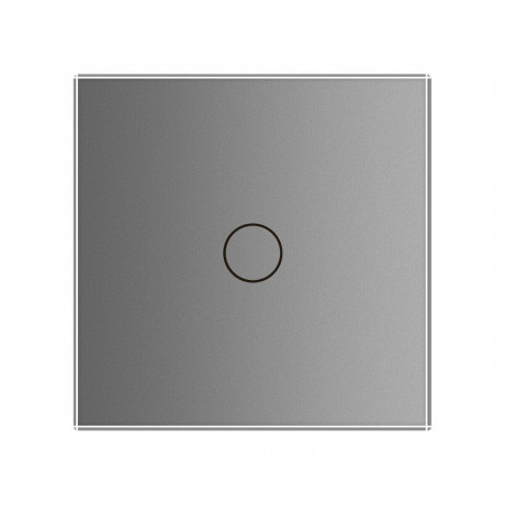 Сенсорная кнопка 1 сенсор Сухой контакт Livolo серый стекло (VL-C701IH-15)