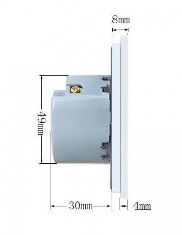 Сенсорный выключатель 1 сенсор 2 USB Livolo белый стекло (VL-C701/2USB-11)