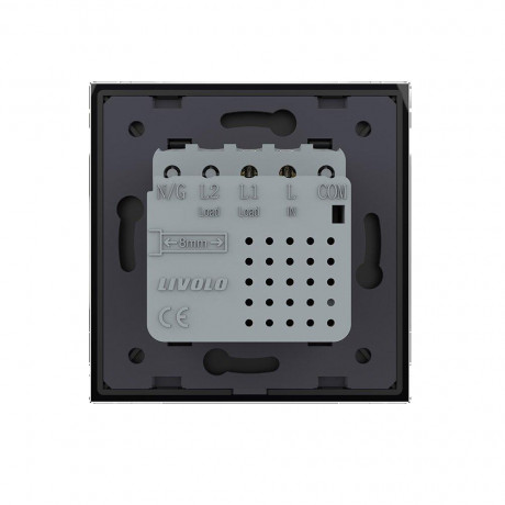 Сенсорный выключатель Sense 1 сенсор Livolo черный (722000112)