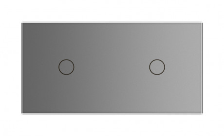 Сенсорная панель для выключателя 2 сенсора (1-1) Livolo серый стекло (C7-C1/C1-15)
