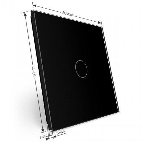 Сенсорная панель выключателя Livolo (1) черный стекло (VL-C7-C1-12)