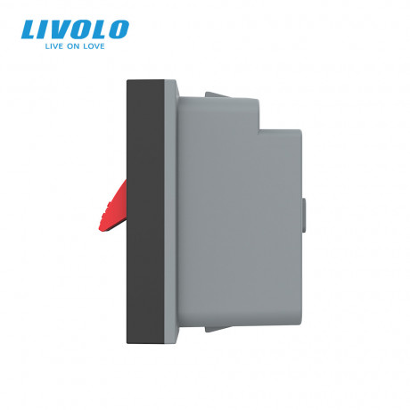 Механизм розетка Hi-Fi аудио Livolo черный (VL-FCSD-1BPS01)