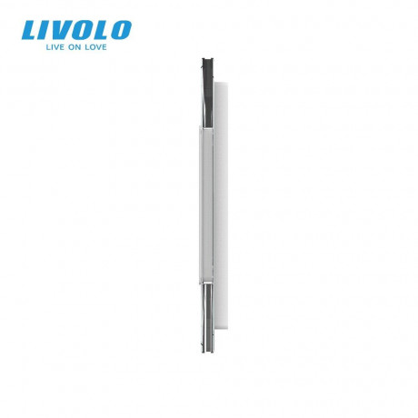 Сенсорная панель комбинированная для выключателя X сенсоров и розетки (Х-Х-Х-0) Livolo белый