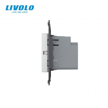 Механизм сенсорный проходной радиоуправляемый выключатель Sense 2 сенсора Livolo серый (782100415)