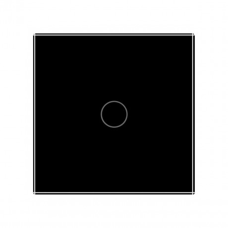 Сенсорная кнопка 1 сенсор Сухой контакт Livolo черный стекло (VL-C701IH-12)