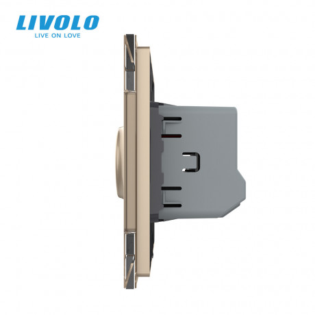 Бесконтактный выключатель 1 сенсор золотой Sense Livolo (VL-C7FCU1-2AP)