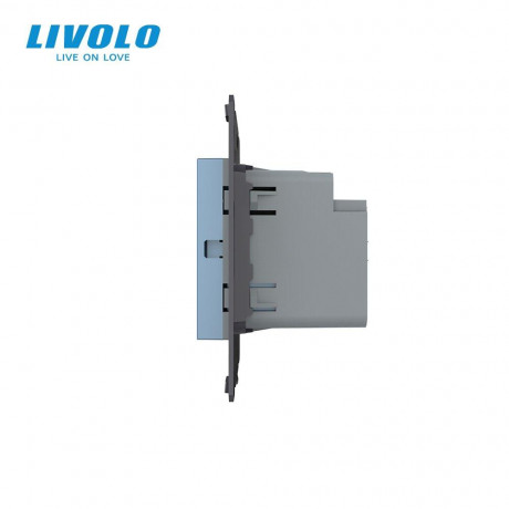 Механизм сенсорный проходной радиоуправляемый выключатель Sense 2 сенсора Livolo голубой (782100419)