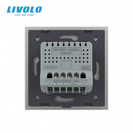 Бесконтактный выключатель 1 сенсор Livolo серый Sense (VL-C7FCU1-2IP)