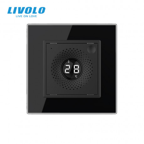 Умный датчик температуры и влажности ZigBee термометр гигрометр Livolo черный (VL-FCEZ-2BP-12)
