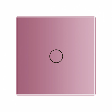 Сенсорная панель для выключателя 1 сенсор (1) Livolo розовый стекло (C7-C1-17)