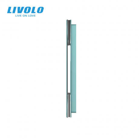 Сенсорная панель выключателя Livolo 3 канала (1-1-1) зеленый стекло (VL-C7-C1/C1/C1-18)
