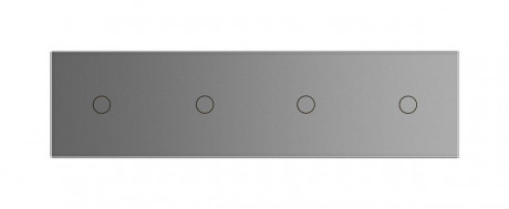Сенсорная панель для выключателя 4 сенсора (1-1-1-1) Livolo серый стекло (C7-C1/C1/C1/C1-15)