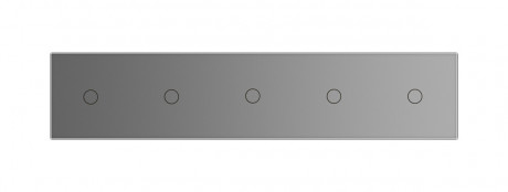 Сенсорная панель для выключателя 5 сенсоров (1-1-1-1-1) Livolo серый стекло (C7-C1/C1/C1/C1/C1-15)