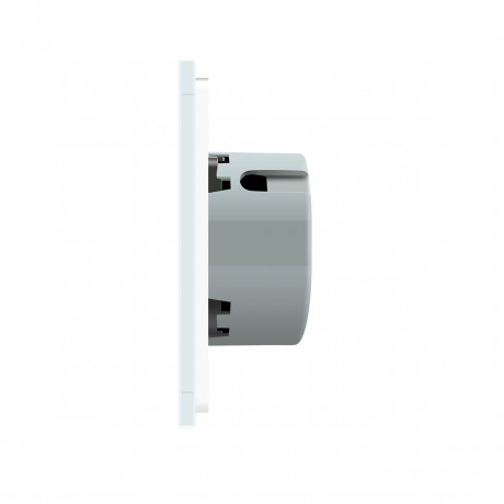 Сенсорный выключатель Livolo для ванной комнаты свет и вытяжка белый стекло (VL-C702-2IH-11)
