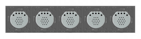 Сенсорный выключатель 10 сенсоров (2-2-2-2-2) Livolo серый стекло (VL-C710-15)