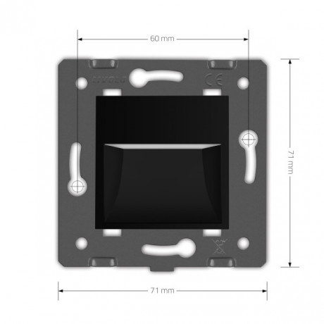 Механизм светильник для лестниц подсветка пола Livolo черный (782800612)