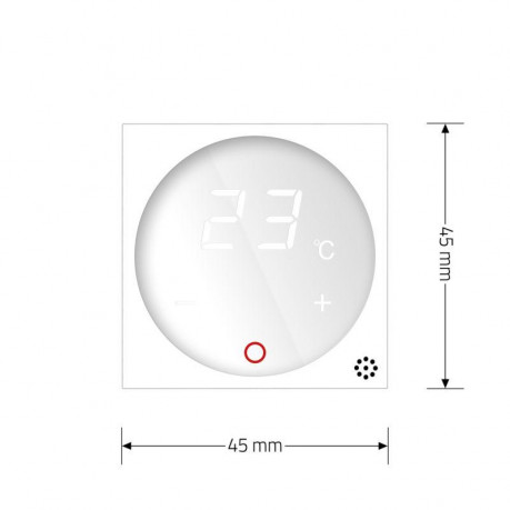Механизм терморегулятор с выносним датчиком температуры для теплых полов Livolo белый (VL-C7-01TM2-11)