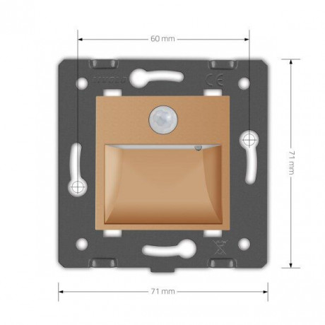 Механизм светильник для лестниц подсветка пола с датчиком движения Livolo золото (782800513)