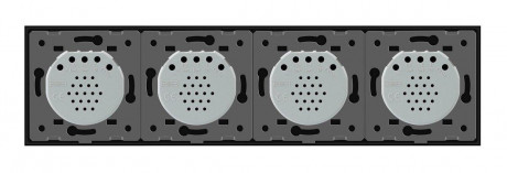 Сенсорный радиоуправляемый выключатель 8 каналов (2-2-2-2) Livolo черный стекло (VL-C708R-12)