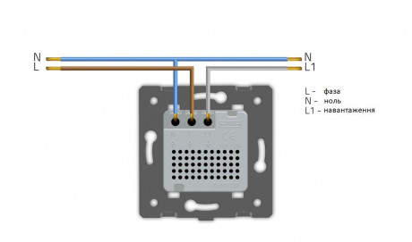 Механизм Терморегулятор со встроенным датчиком температуры Livolo серый (VL-01TM-15)