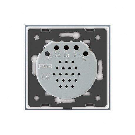 Сенсорный проходной выключатель с защитой от брызг 1 сенсор Livolo черный стекло (VL-C701S-IP-12)
