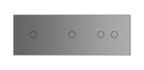 Сенсорная панель для выключателя 4 сенсора (1-1-2) Livolo серый стекло (C7-C1/C1/C2-15)