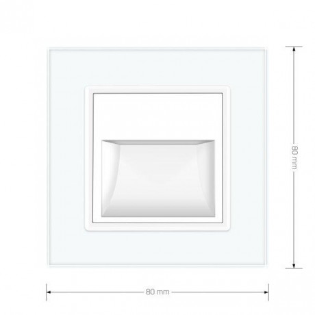 Светильник для лестниц подсветка пола Livolo белый стекло (VL-C7FCL1-2WP)